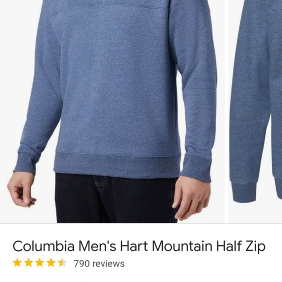 Mens Large Columbia Half Zip - Picture 2 of 3